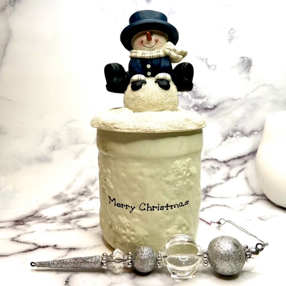 ❌❌SOLD❌❌Snowman Candle With Lid Christmas Holiday - Picture 14 of 14